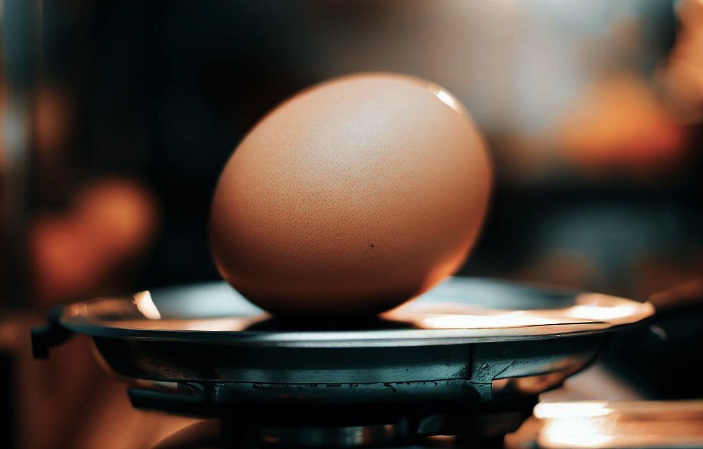 Jajko kurze na wadze. Waga jest jedną z cech klas jajek